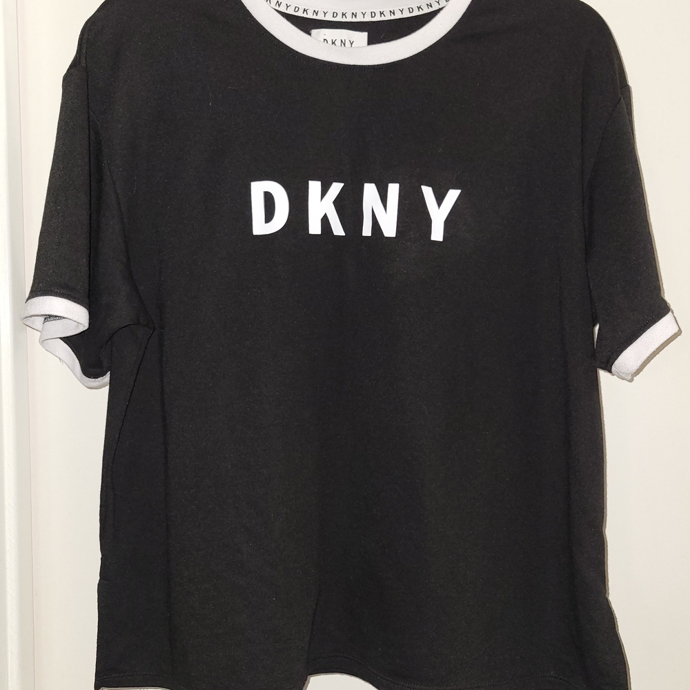 DKNY Black Tee with White Trim